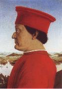 Piero della Francesca Portrait of Duke Frederico da Montefello and Battista Sfozza oil painting